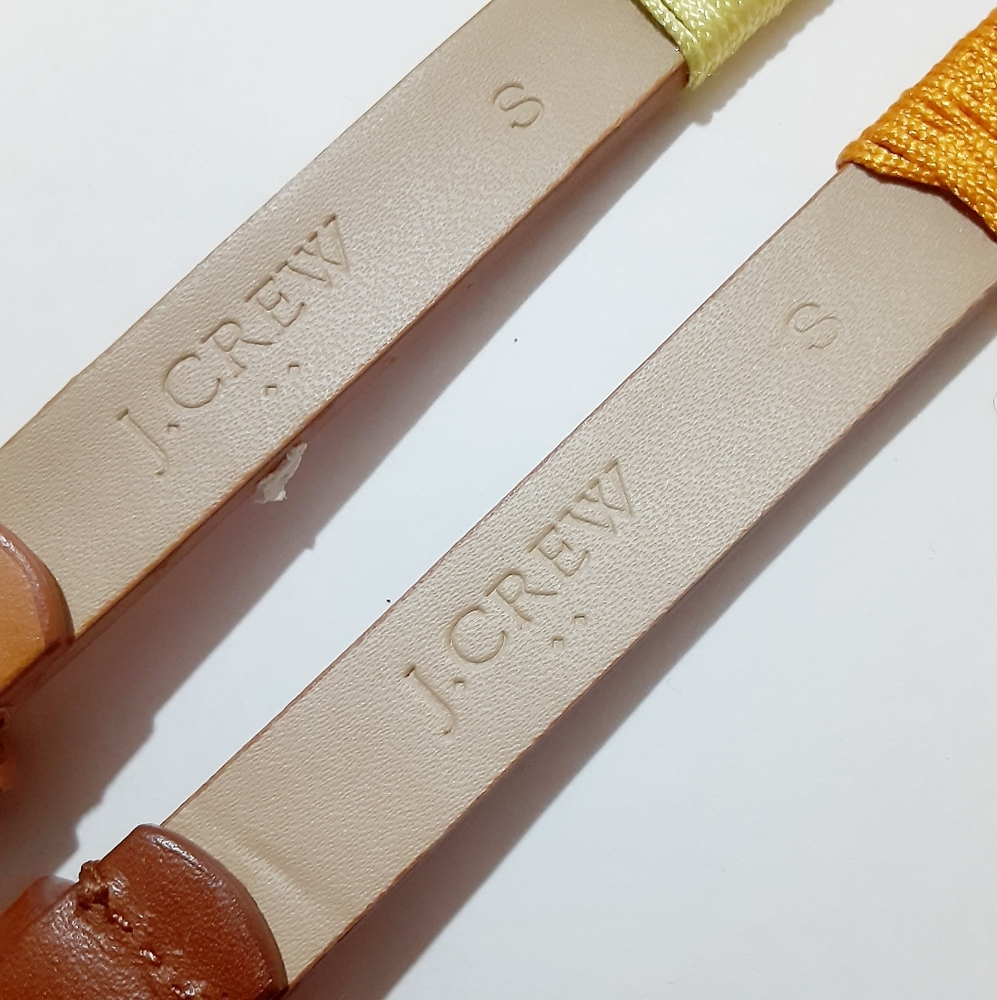 J CREW Metallic Threaded Skinny Belt NWOT - Picture 5 of 15